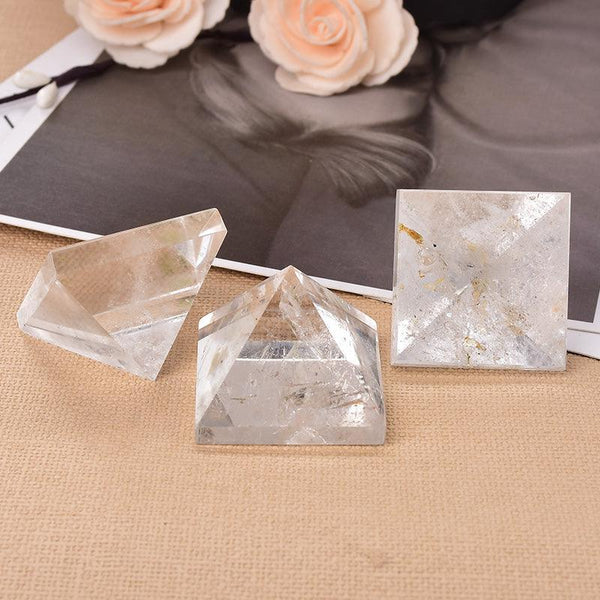 Pirâmide Orgonite Quartzo Transparente - Purezen