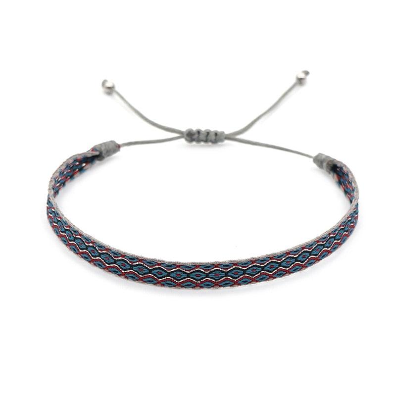 Conjunto de Pulseiras Budista + Bracelete em Prata Tibetana - Purezen