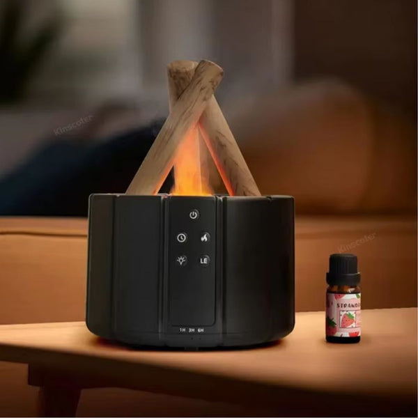 FlameAura™ Difusor e Umidificador de Aromas - Aroma Terra