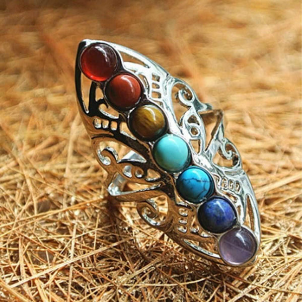 Anel Equilíbrio dos Chakras - Ajustável - Purezen