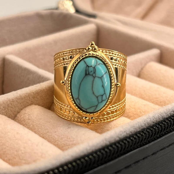 Anel Feminino Banhado a Ouro - Aura Preciosa - Purezen