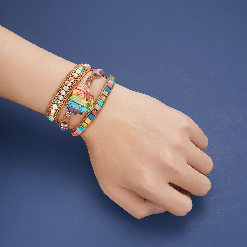 Bracelete Fortalecendo os 7 Chakras de Pedras Naturais - Purezen
